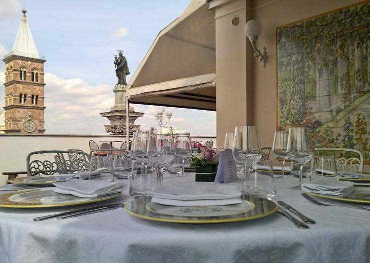 “la terrazza dei papi” restaurant Mecenate Palace Hotel Rome “la terrazza dei papi” restaurant Mecenate Palace Hotel Rome